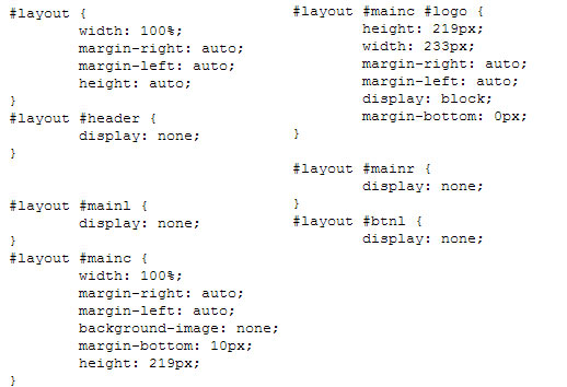 CSS內使用display:none屬性