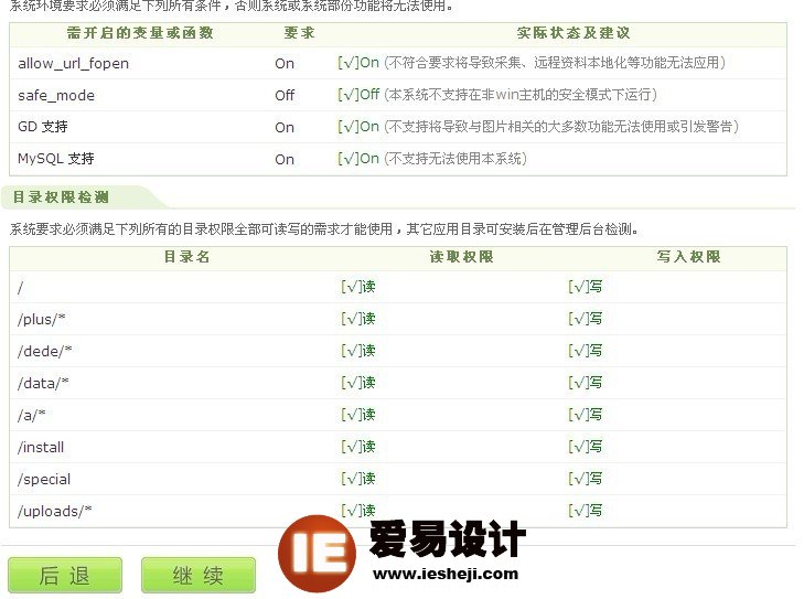 织梦运行情形检测