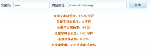 搜讯网络关键词密度